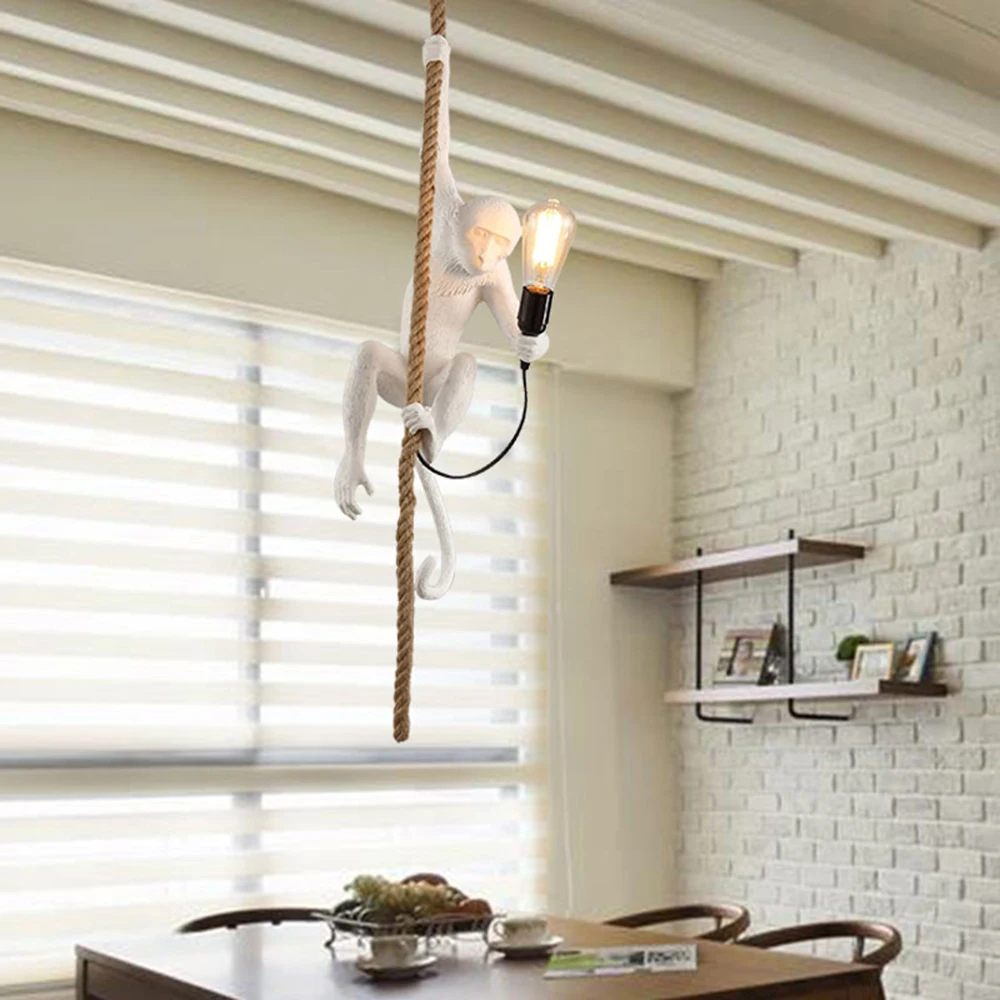 Modern Monkey E27 Pendant Light Lighting Retro Rope Home Kitchen Replicas Resin Seletti Hanging Lamps Monkey Lamp Luminaire
Modern Monkey E27 Pendant Light Lighting Retro Rope Home Kitchen Replicas Resin Seletti Hanging Lamps Monkey Lamp Luminaire