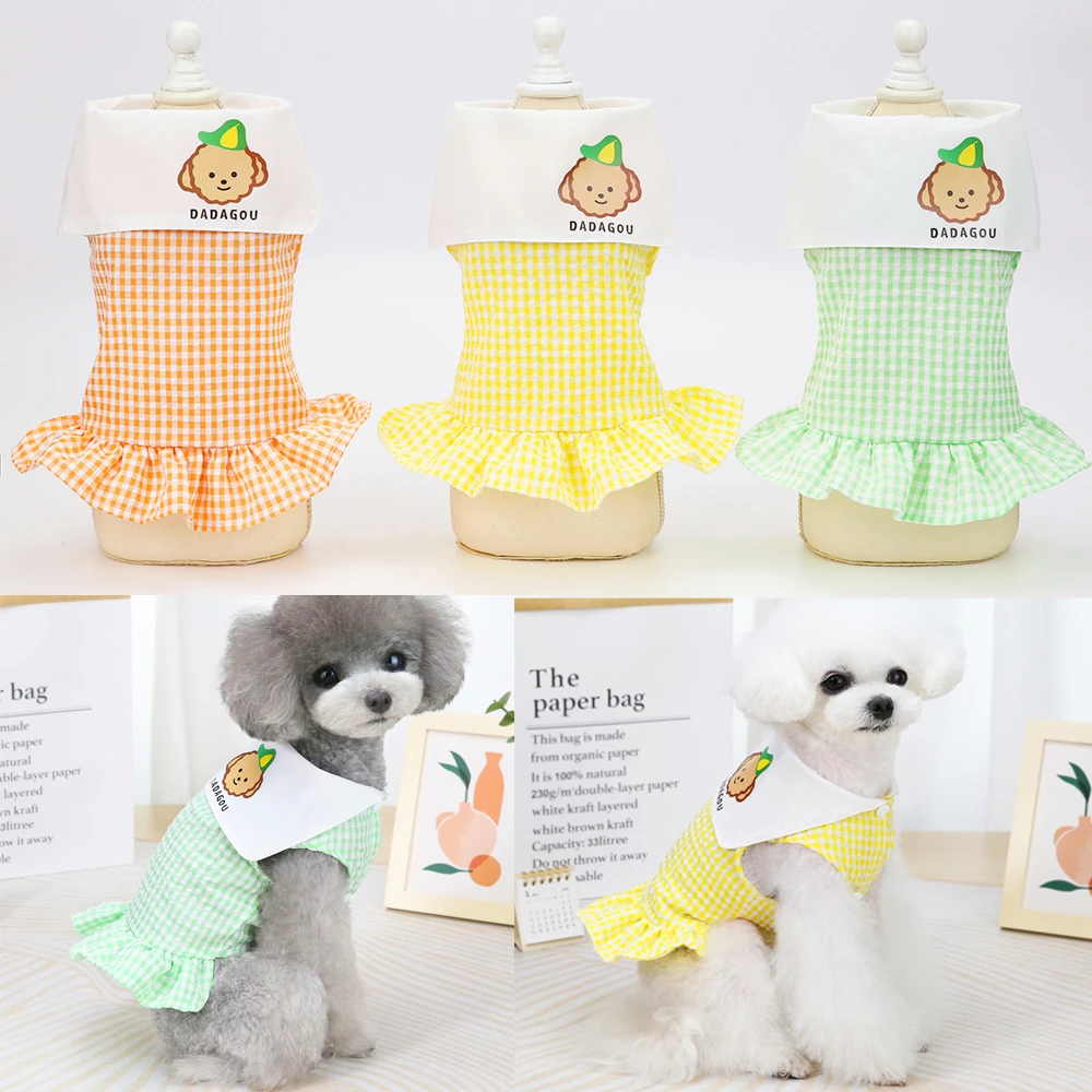 Cute Dog Dresses for Small Dogs Chihuahua lattice Print Dress Skirt Puppy Cat Princess Clothes Apparel Vestidos Para Perritas
Cute Dog Dresses for Small Dogs Chihuahua lattice Print Dress Skirt Puppy Cat Princess Clothes Apparel Vestidos Para Perritas
