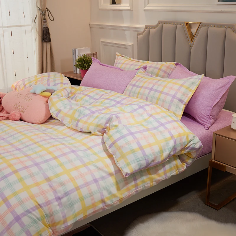 Color stripes Single Full Queen Family Size AB Side Bedclothes Bed Sheet Pillowcase & Duvet Cover Set 
Color stripes Single Full Queen Family Size AB Side Bedclothes Bed Sheet Pillowcase & Duvet Cover Set