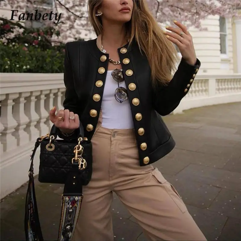 2021 Fashion Retro Golden Button Outcoat Autumn Solid All-match Elegant Office Lady Blazer Women O Neck Long Sleeve Jacket Coats
2021 Fashion Retro Golden Button Outcoat Autumn Solid All-match Elegant Office Lady Blazer Women O Neck Long Sleeve Jacket Coats