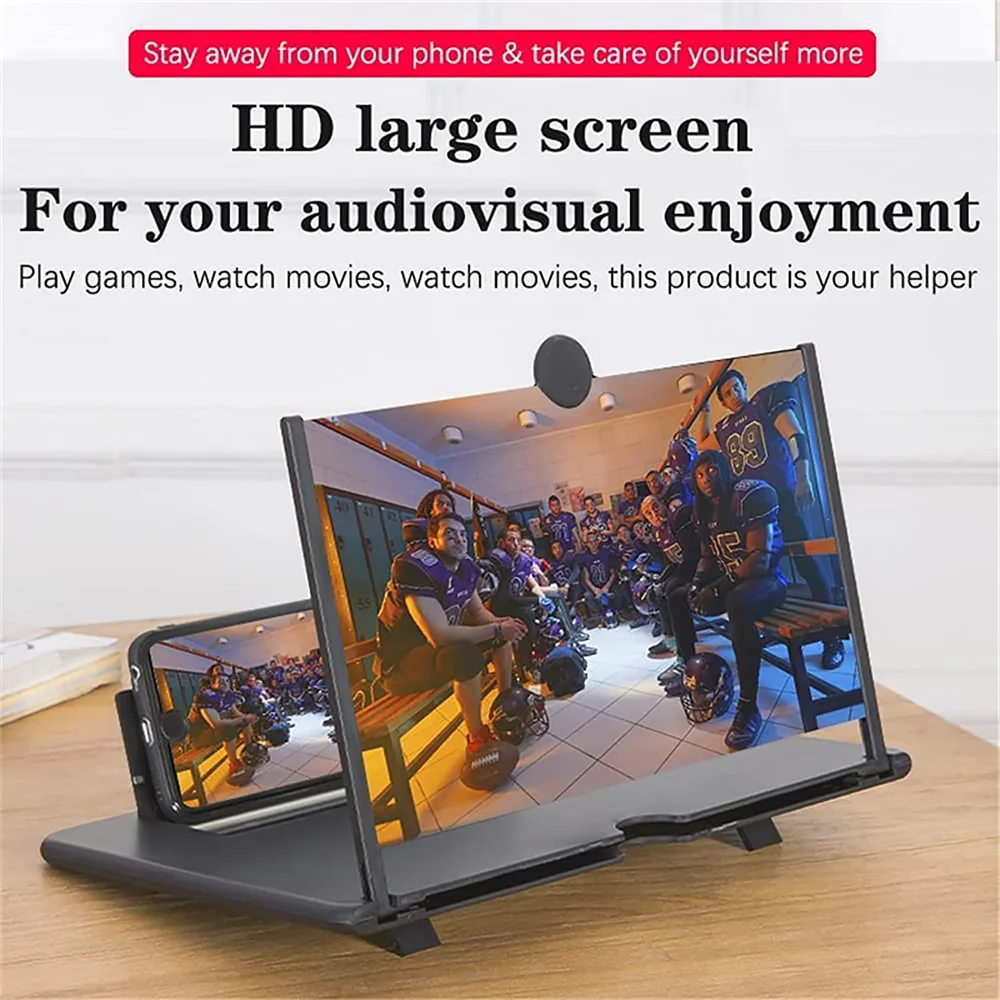Mobile Phone Screen Magnifier 3D Cellphone Bracket Super Clear Lazy Phone Holder Display Screen Enlargement Tool 8 12 14 16inch
Mobile Phone Screen Magnifier 3D Cellphone Bracket Super Clear Lazy Phone Holder Display Screen Enlargement Tool 8 12 14 16inch