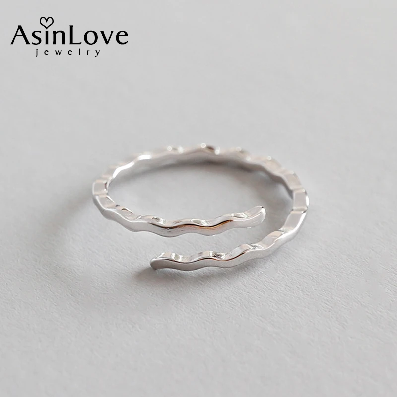 AsinLove Adjustable Water Curve Ring Real 925 Sterling Silver Rings for Women 2021 Trend Creative Handmade Designer Fine Jewelry
AsinLove Adjustable Water Curve Ring Real 925 Sterling Silver Rings for Women 2021 Trend Creative Handmade Designer Fine Jewelry