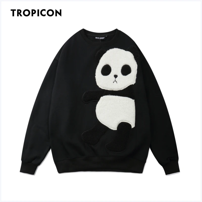 TROPICON Panda White Black Oversized Crewneck Sweatshirts Pullovers Couples Matching Fleece Hoodie Women Sweetshirts Streetwear
TROPICON Panda White Black Oversized Crewneck Sweatshirts Pullovers Couples Matching Fleece Hoodie Women Sweetshirts Streetwear