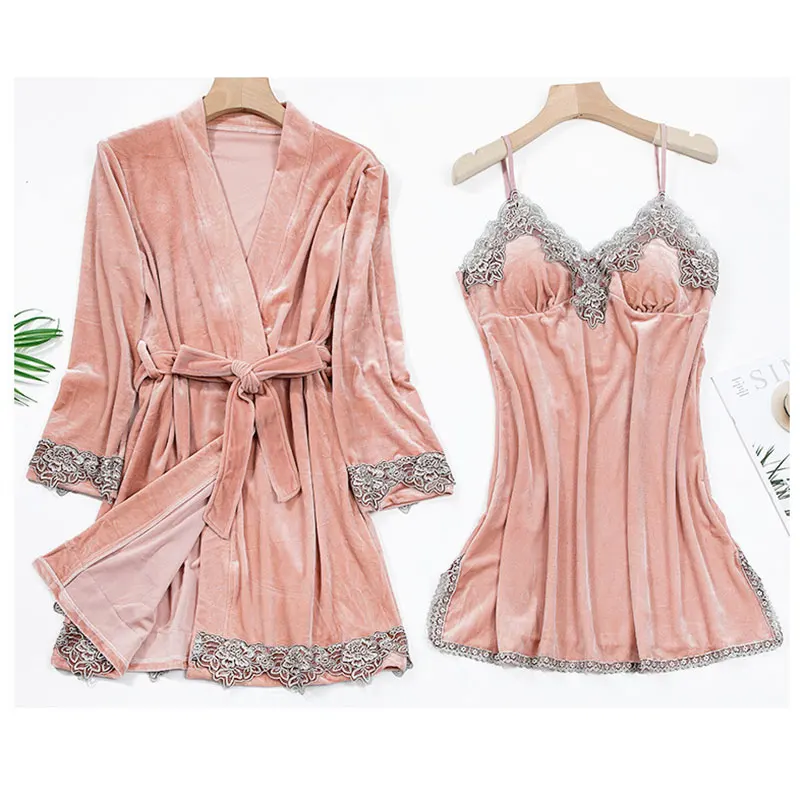 5PCS Sexy Ladies Sling Nightgown Velvet Women Pajamas Suit Home Service Female Sleepwear Pants Nightdress Robe Nightwear MA70027
5PCS Sexy Ladies Sling Nightgown Velvet Women Pajamas Suit Home Service Female Sleepwear Pants Nightdress Robe Nightwear MA70027
