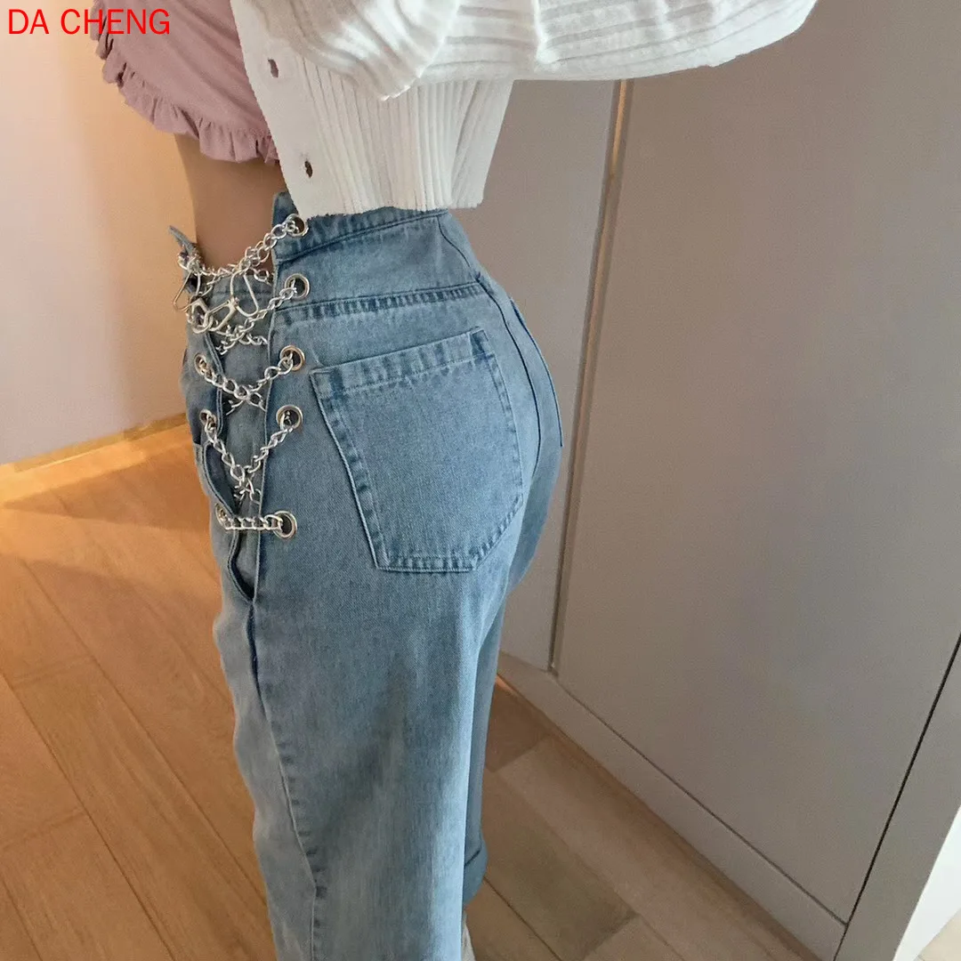 Babygirl Queen-Level Chain Print High-Waist Straight Loose-Fit Floor Pants Wide-Leg Jeans for Women Mom Jeans Mujer Pantalones
Babygirl Queen-Level Chain Print High-Waist Straight Loose-Fit Floor Pants Wide-Leg Jeans for Women Mom Jeans Mujer Pantalones