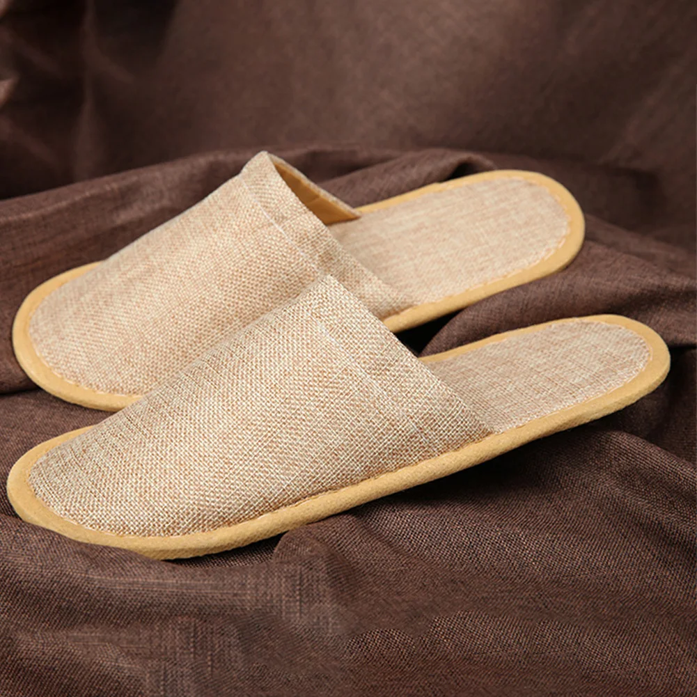 5 Pairs Soft Comfortable Spa Linen Homestay Travel Hotel Unisex Adults Home Guest Slippers Casual Anti Slip Disposable Gift
5 Pairs Soft Comfortable Spa Linen Homestay Travel Hotel Unisex Adults Home Guest Slippers Casual Anti Slip Disposable Gift