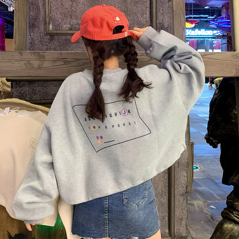 Женские толстовки Ulzzang Kawaii подходящая ко всему Высококачественная свободная