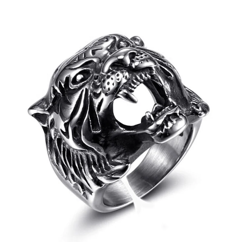Temperament Domineering Trendy Man Personality Retro Zodiac Tiger Head Domineering Titanium Steel Ring
Temperament Domineering Trendy Man Personality Retro Zodiac Tiger Head Domineering Titanium Steel Ring
