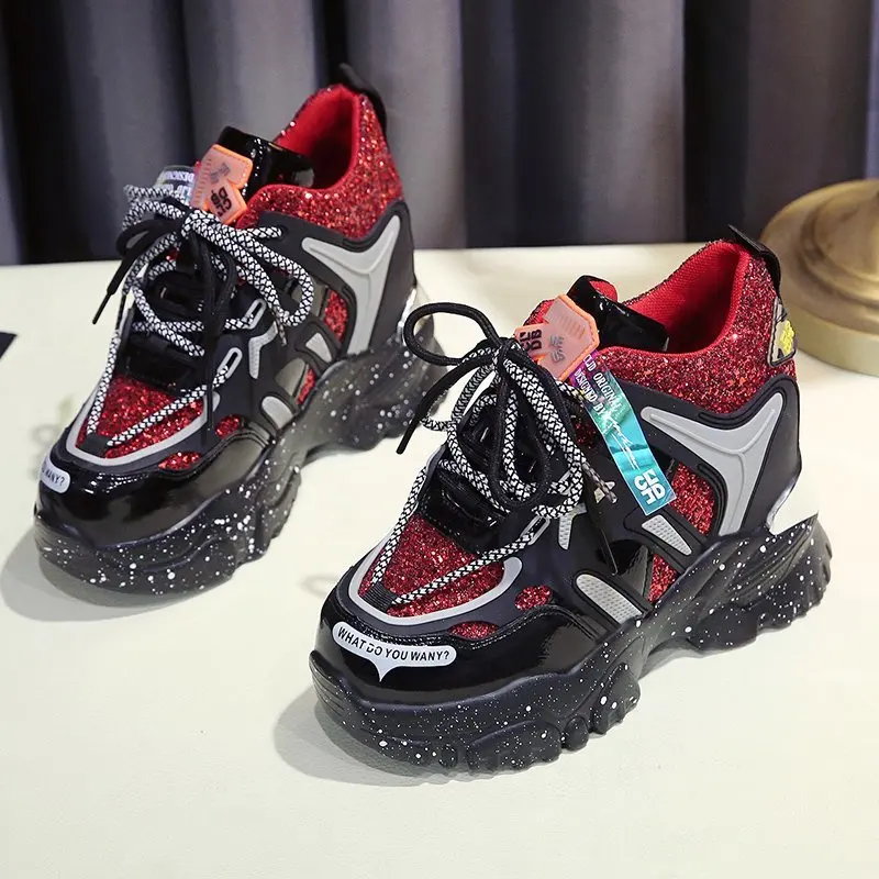 BRKWLYZ New Autumn Women Platform Sneakers Breathable Leather Casual Shoes Wedge Heels Chunky Sneakers High Chunky
BRKWLYZ New Autumn Women Platform Sneakers Breathable Leather Casual Shoes Wedge Heels Chunky Sneakers High Chunky