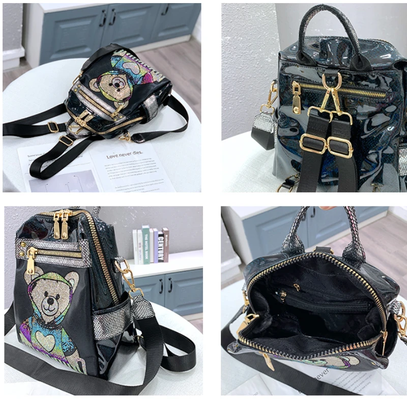 Women Backpack Fashion Luxury Cub Bear Rucksack for Teen Girls Ita School Bag Rhinestone Cute Student Bookbag Travel Mochila
Women Backpack Fashion Luxury Cub Bear Rucksack for Teen Girls Ita School Bag Rhinestone Cute Student Bookbag Travel Mochila