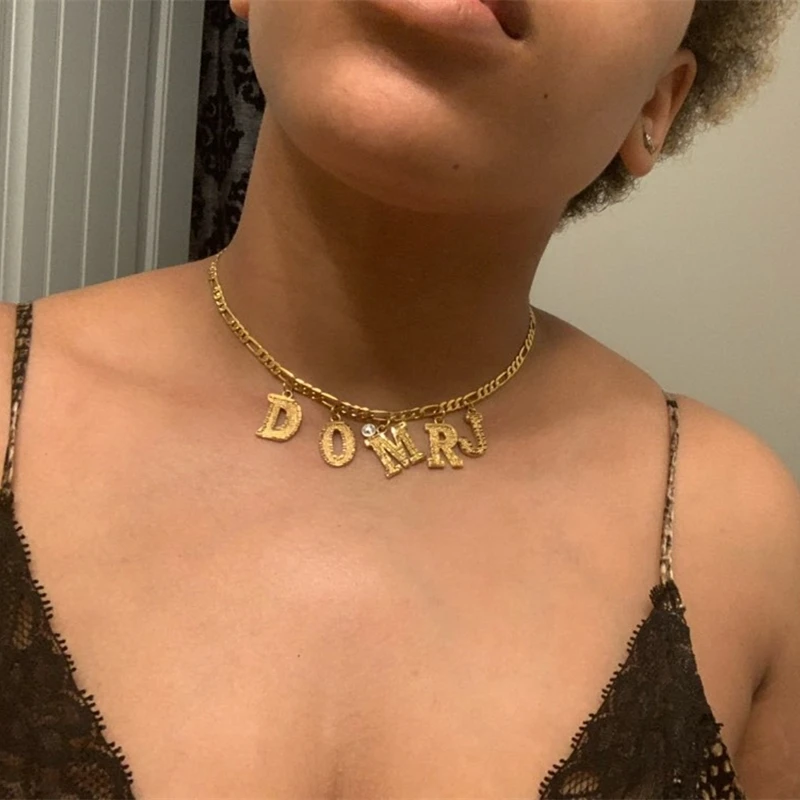 Customized Fashion Stainless Steel Name Necklace Personalized Letter Gold&silver Color Choker Necklace Pendant Mother's Day gift
Customized Fashion Stainless Steel Name Necklace Personalized Letter Gold&silver Color Choker Necklace Pendant Mother's Day gift