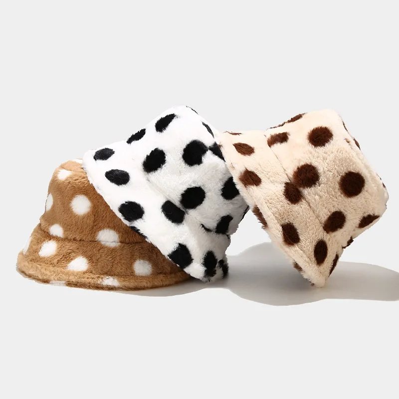 Faux rabbit fur Polka Dot Warm Winter Ladies Hat Outdoor Windproof Ski Bucket Hat Men Wild Bob Panama Hat Boy Girl Fisherman Cap
Faux rabbit fur Polka Dot Warm Winter Ladies Hat Outdoor Windproof Ski Bucket Hat Men Wild Bob Panama Hat Boy Girl Fisherman Cap