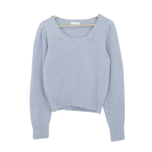 Korean Chic Sweet Lazy Gentle Fenglan Purple French Style Retro Square Collar Pullover Short Knitted Furry Sweater Women
Korean Chic Sweet Lazy Gentle Fenglan Purple French Style Retro Square Collar Pullover Short Knitted Furry Sweater Women