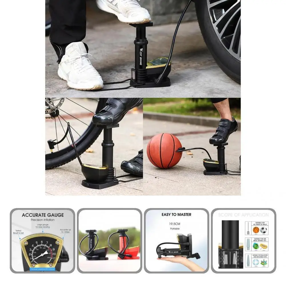Bike Pump Safe Ultralight Portable High Pressure Bike Foot Pump Tire Inflator for Bicycle
Bike Pump Safe Ultralight Portable High Pressure Bike Foot Pump Tire Inflator for Bicycle