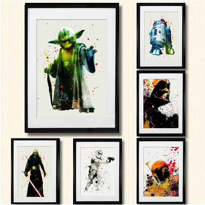 Disney Star Wars Movie Canvas Paintings Watercolor Darth Vader Yoda Pictures On Canvas Poster And Prints Home Decor Cuadros
Disney Star Wars Movie Canvas Paintings Watercolor Darth Vader Yoda Pictures On Canvas Poster And Prints Home Decor Cuadros