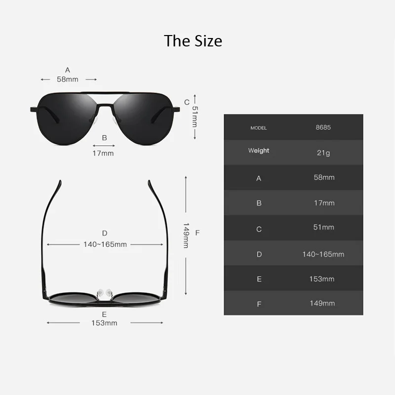2021 Polarized Men's Sunglasses Aluminum-Magnesium Frame Fashion Metal Drving Sports Glasses For Men
2021 Polarized Men's Sunglasses Aluminum-Magnesium Frame Fashion Metal Drving Sports Glasses For Men