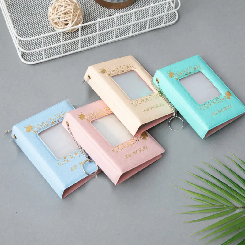 Crown Cow 3 inch Photo Album PU/PVC 32 Pockets Star Collection Photo Sticker Album Postage Stamp Storage Book
Crown Cow 3 inch Photo Album PU/PVC 32 Pockets Star Collection Photo Sticker Album Postage Stamp Storage Book