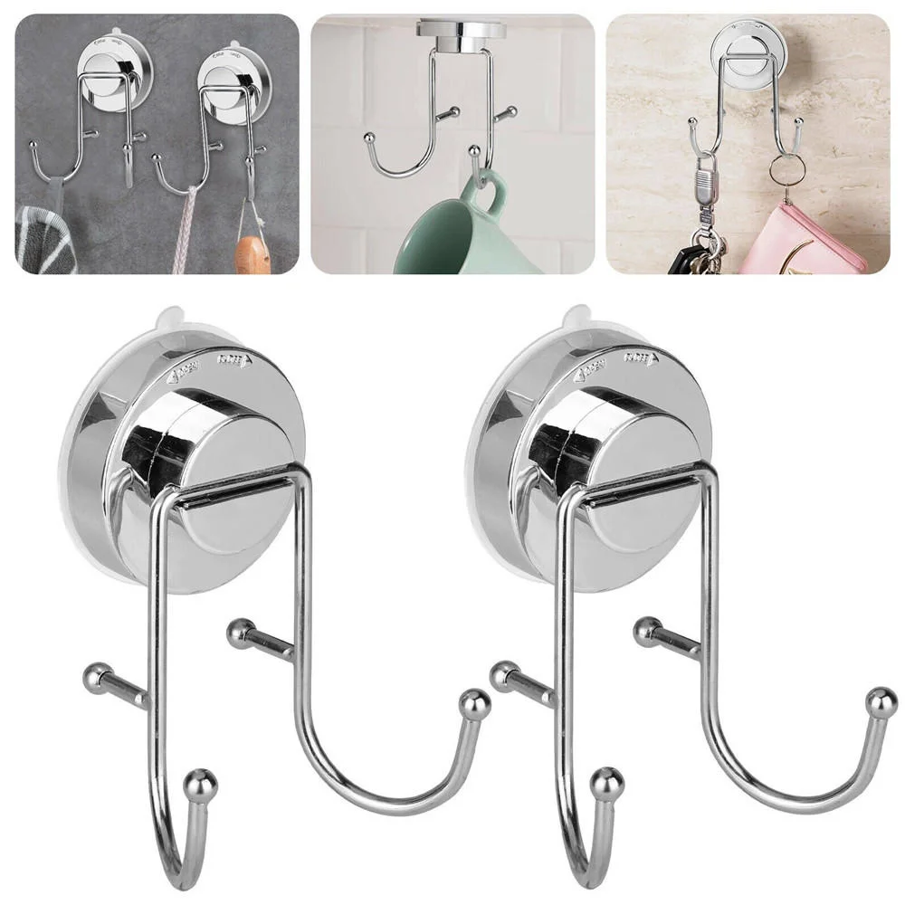 2 Pcs Stainless Steel Hook Clothes Hook Bathroom Towel Hook Kitchen Home Hook Punch-free Suction Cup High Quality Hook
2 Pcs Stainless Steel Hook Clothes Hook Bathroom Towel Hook Kitchen Home Hook Punch-free Suction Cup High Quality Hook