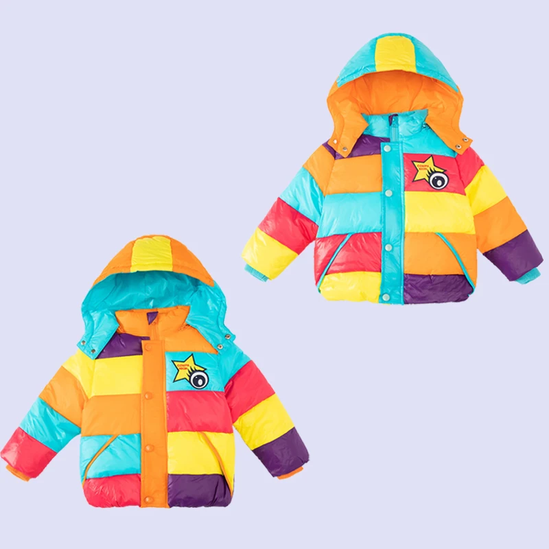 Children Down Jacket Kid Winter Jackets For Girl Ultra Light Portable Coat Baby Outwear Rainbow Splicing Color Contrast Clothes
Children Down Jacket Kid Winter Jackets For Girl Ultra Light Portable Coat Baby Outwear Rainbow Splicing Color Contrast Clothes