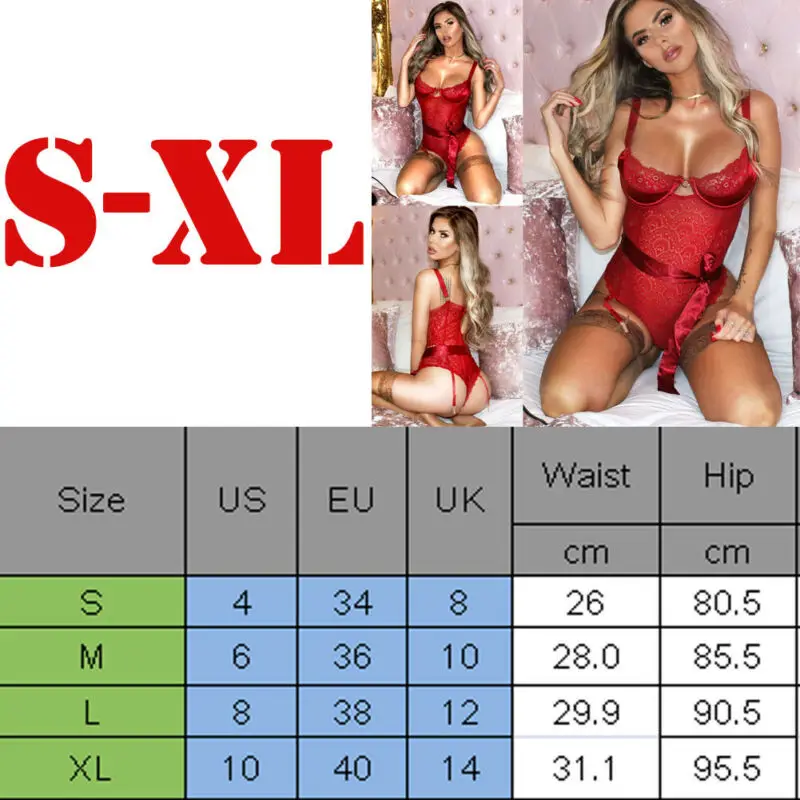 New Women's XMAS Lace Lingerie Sexy Nightwear Underwear G-string Babydoll Sleepwear Jumps Bodysuits Red
New Women's XMAS Lace Lingerie Sexy Nightwear Underwear G-string Babydoll Sleepwear Jumps Bodysuits Red