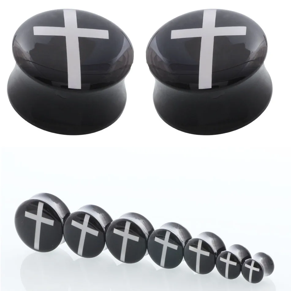 Black Jesus Christ Cross Ear Plugs Gauges Earrings Women Men Ear Plug Flesh Tunnel Piercing Expander Ear Stretcher Body Piercing
Black Jesus Christ Cross Ear Plugs Gauges Earrings Women Men Ear Plug Flesh Tunnel Piercing Expander Ear Stretcher Body Piercing