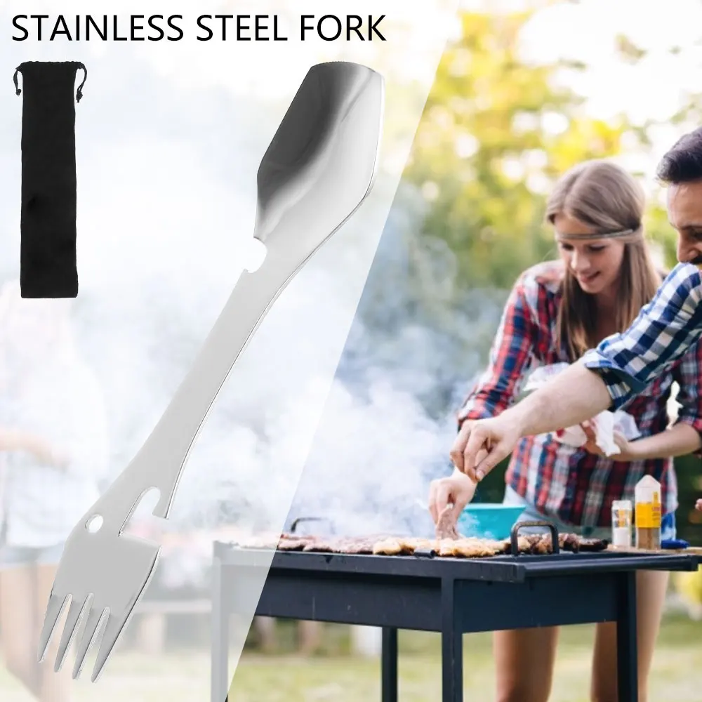 5 in 1 Stainless Steel Spork Outdoor Fork Knife Spoon Bottle Opener Tin Can Opener Utility Utensil Tool Camping Spork
5 in 1 Stainless Steel Spork Outdoor Fork Knife Spoon Bottle Opener Tin Can Opener Utility Utensil Tool Camping Spork