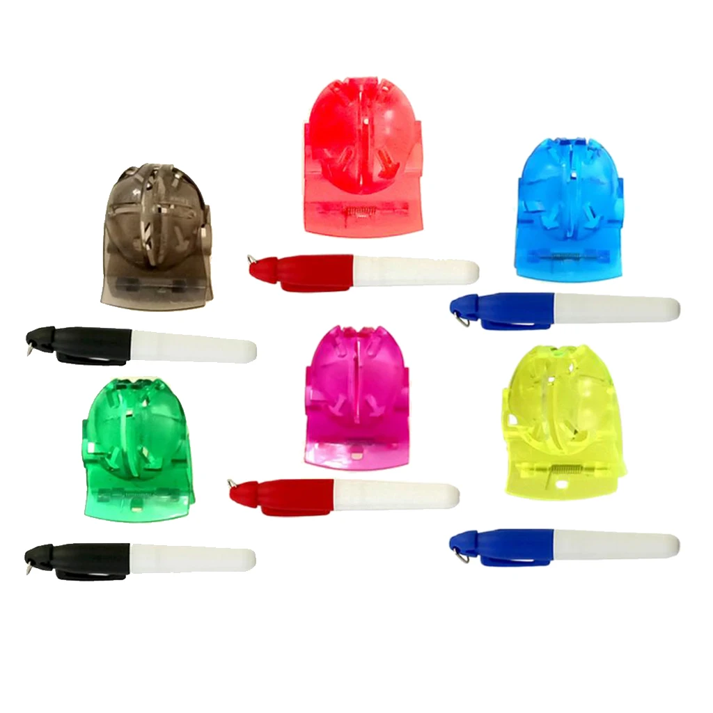 6pcs Clip-On Golf Ball Line Marker Alignment Stencil Pens Drawing Tool Accessory
6pcs Clip-On Golf Ball Line Marker Alignment Stencil Pens Drawing Tool Accessory