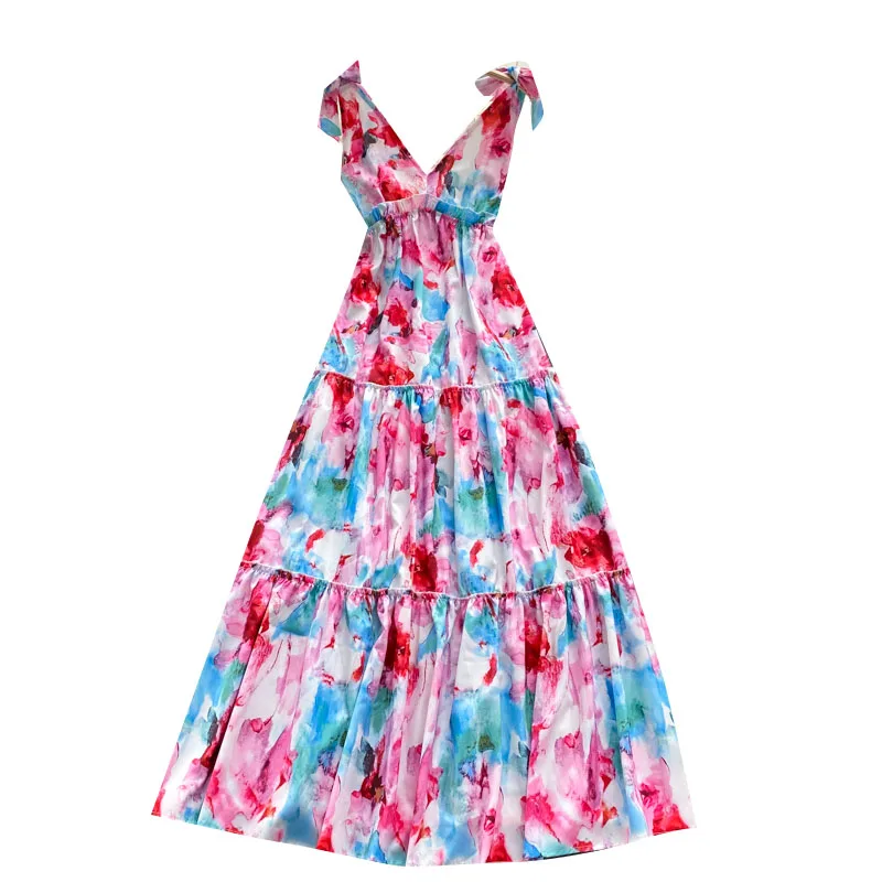 Europe Style New Fashion Summer Women V Neck Sleeveless Off Back Print A Line Dress Ladies Vacation Beach Dresses Vestido
Europe Style New Fashion Summer Women V Neck Sleeveless Off Back Print A Line Dress Ladies Vacation Beach Dresses Vestido