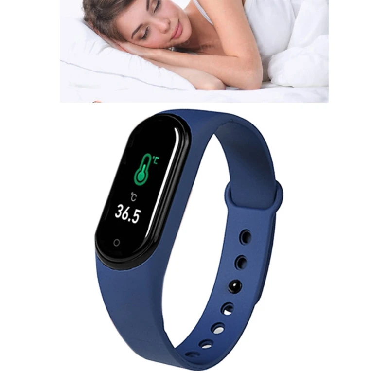 M4pro Color Screen Smart Bracelet Temperature Measurement Blood Pressure Heart Rate Health Monitoring Sports Waterproof
M4pro Color Screen Smart Bracelet Temperature Measurement Blood Pressure Heart Rate Health Monitoring Sports Waterproof