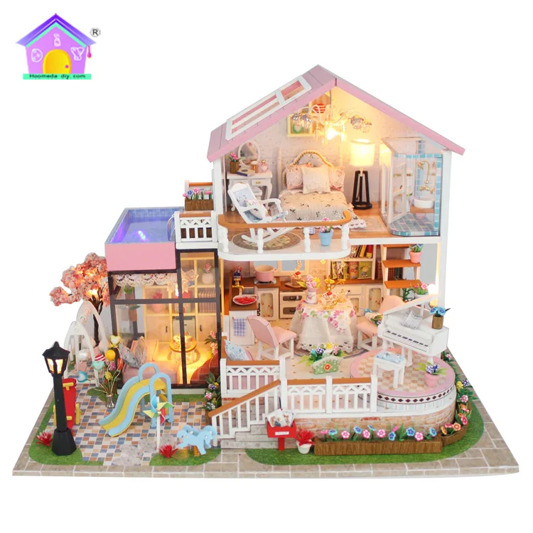 Creative Hongda diy hut Assembled building model small toys Sweet words cross-border supply 
Creative Hongda diy hut Assembled building model small toys Sweet words cross-border supply