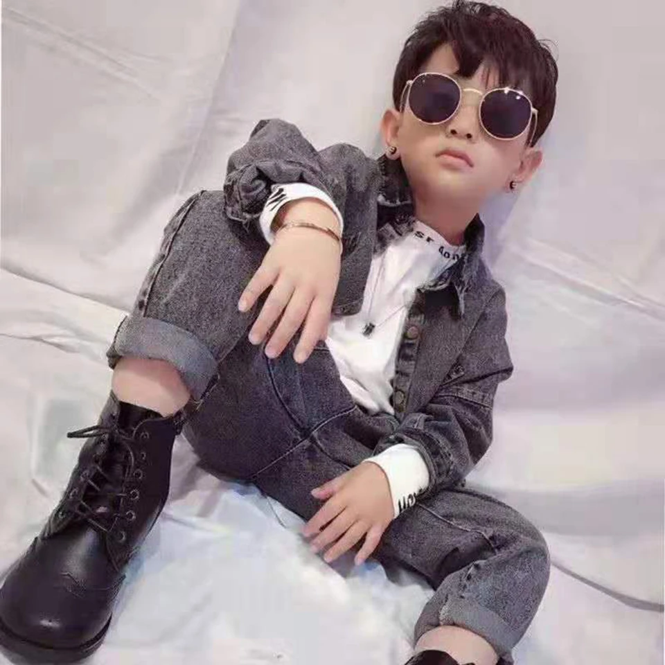 Fashion New Autumn Kids Boys Tops Denim Jackets Coat +Quality Pants 2Pcs/Set 2019 Spring Autumn Boys Wear Children Clothes Suit
Fashion New Autumn Kids Boys Tops Denim Jackets Coat +Quality Pants 2Pcs/Set 2019 Spring Autumn Boys Wear Children Clothes Suit