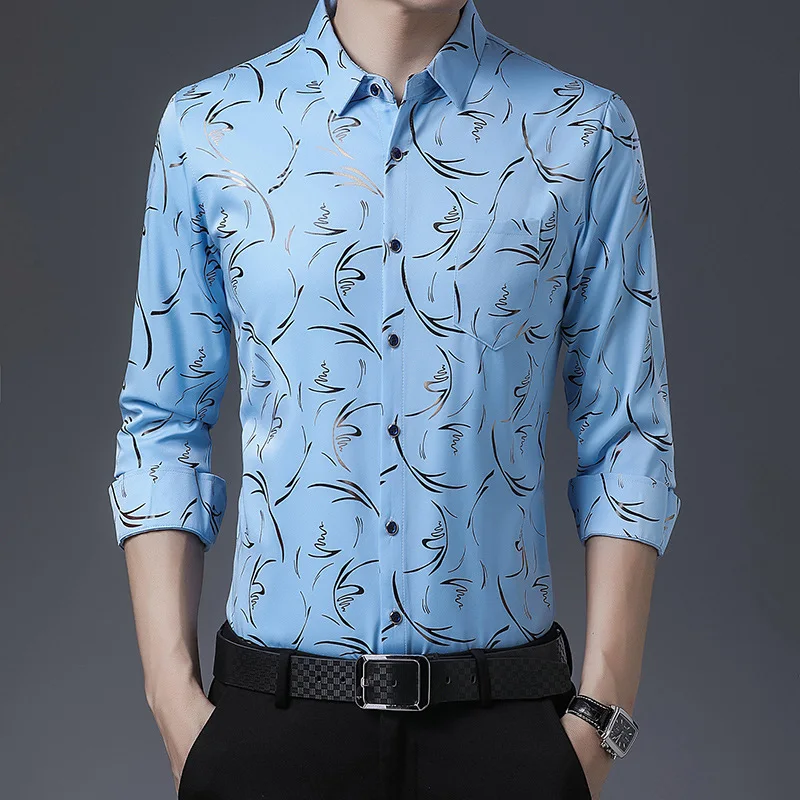 High Quality Print Men's Shirts Long Sleeve Casual Slim Fit Shirt Fashion Business Office Social Formal Dress Shirt Streetwear
High Quality Print Men's Shirts Long Sleeve Casual Slim Fit Shirt Fashion Business Office Social Formal Dress Shirt Streetwear