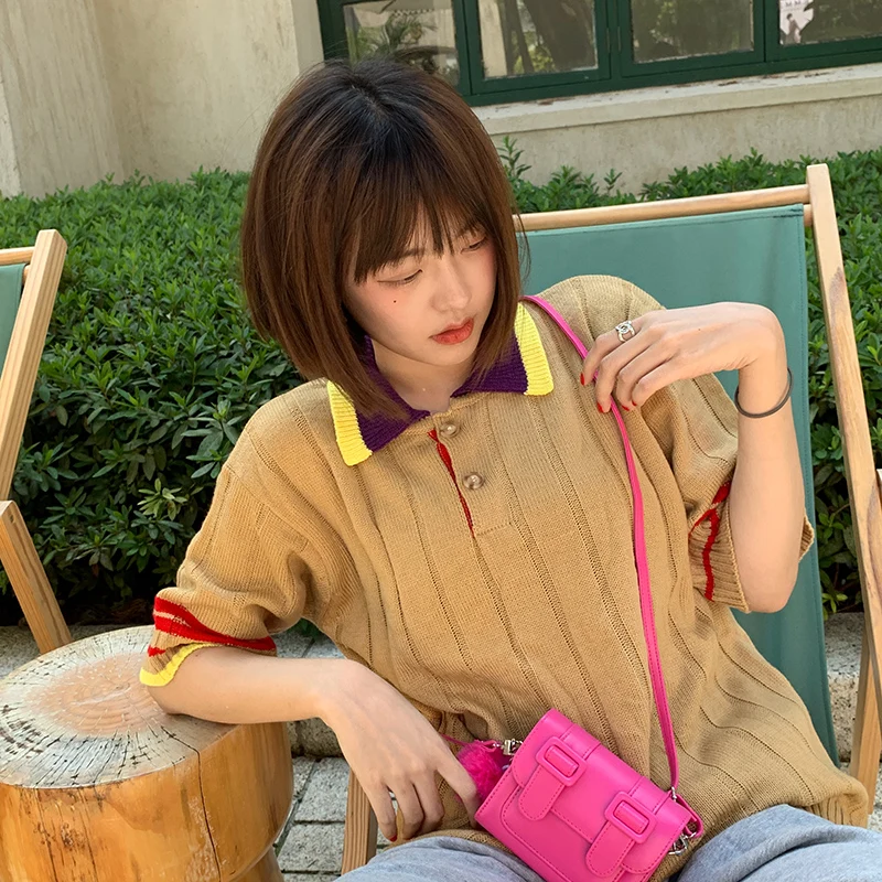 Thin film quality small crocodile sweater woman fall with short sleeve turtleneck sweater coat loose
Thin film quality small crocodile sweater woman fall with short sleeve turtleneck sweater coat loose