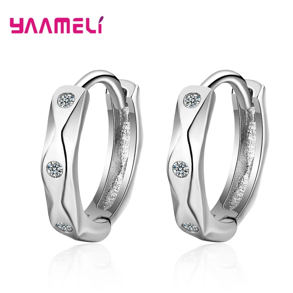 Creative New Fashion 925 Sterling Silver Cubic Zircon Hoop Earrings Crystal Rose Gold Wedding Gift Jewelry For Women 
Creative New Fashion 925 Sterling Silver Cubic Zircon Hoop Earrings Crystal Rose Gold Wedding Gift Jewelry For Women