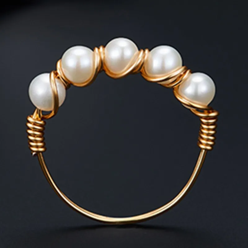 Бесплатная доставка, лидер продаж 2021, новинка, корейский стиль, пять бусин, натуральный белый натуральный жемчуг, Женское кольцо ручной рабо... 
Бесплатная доставка, лидер продаж 2021, новинка, корейский стиль, пять бусин, натуральный белый натуральный жемчуг, Женское кольцо ручной рабо...