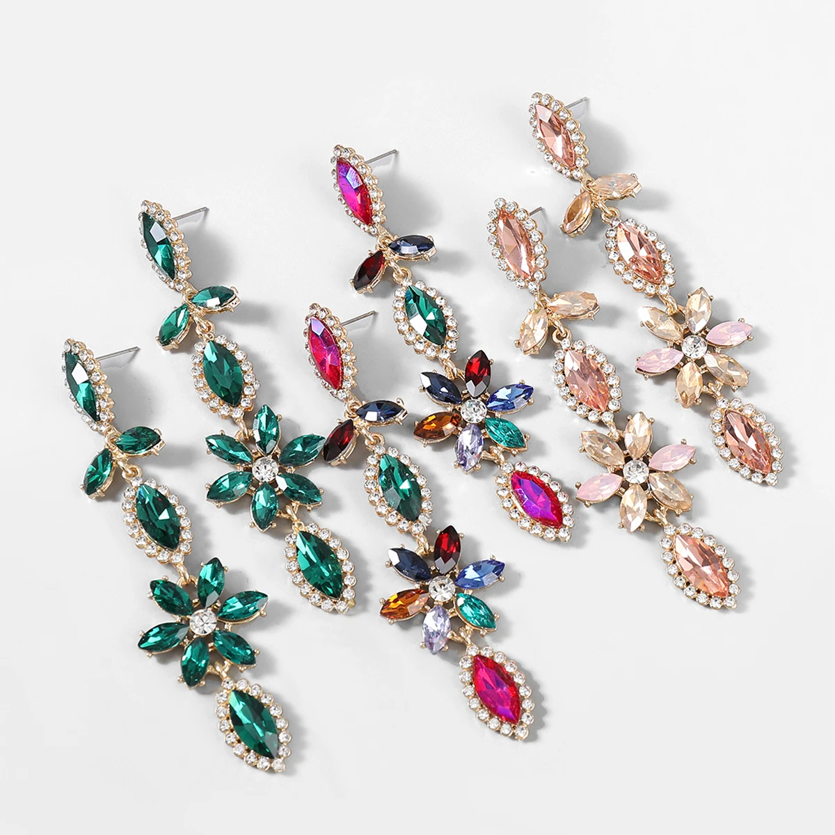 JIJIAWENHUA New Rhinestone Flower Shape Pendant Women's Earrings Dinner Party Wedding Statement Fashion Jewelry Accessories
JIJIAWENHUA New Rhinestone Flower Shape Pendant Women's Earrings Dinner Party Wedding Statement Fashion Jewelry Accessories