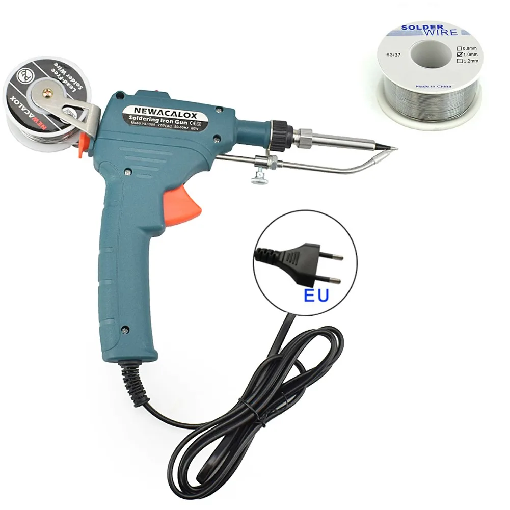 Auto Electric Soldering Iron Gun With FLUX Solder Wire Tin Wire 50g 60Watt Manual Solder Gun Set Send Solder Gun Electric Solde
Auto Electric Soldering Iron Gun With FLUX Solder Wire Tin Wire 50g 60Watt Manual Solder Gun Set Send Solder Gun Electric Solde