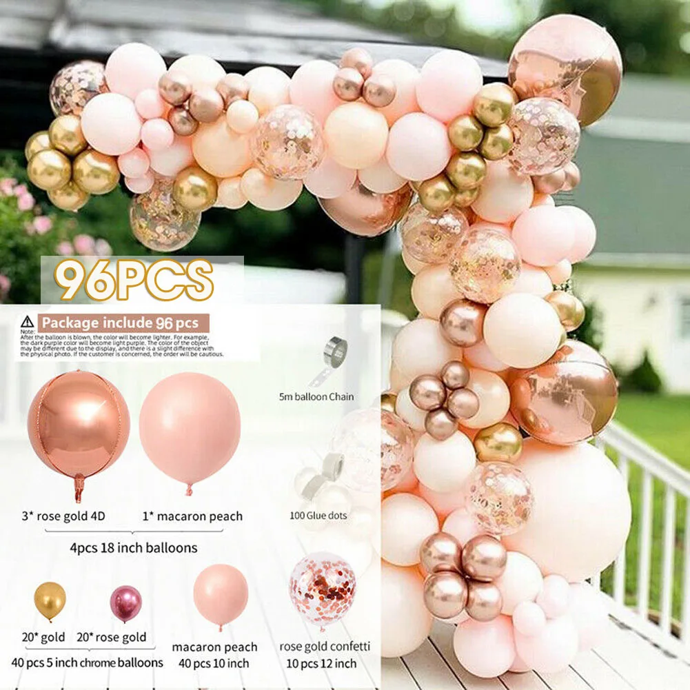 96pcs Morandi Peach Balloon Garland Arch Kit Chrome Rose Gold 4d Ballon For Baby Shower Wedding Birthday Party Festival Decor
96pcs Morandi Peach Balloon Garland Arch Kit Chrome Rose Gold 4d Ballon For Baby Shower Wedding Birthday Party Festival Decor