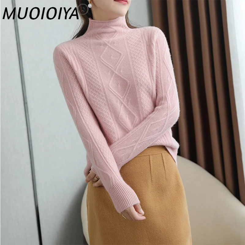 Wool Jumpers Women Thicker Sweaters 100% Pure Wool Knitted High Collar Soft and Best Quality Female Long Sleeve Pullovers
Wool Jumpers Women Thicker Sweaters 100% Pure Wool Knitted High Collar Soft and Best Quality Female Long Sleeve Pullovers