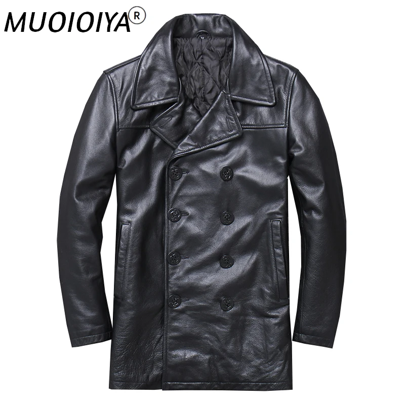 Genuine Cowhide coat Men's Mid-LengthTop Layer Cowhide Double-Breasted Windbreaker Motorcycle coat Business Casual Thickening
Genuine Cowhide coat Men's Mid-LengthTop Layer Cowhide Double-Breasted Windbreaker Motorcycle coat Business Casual Thickening