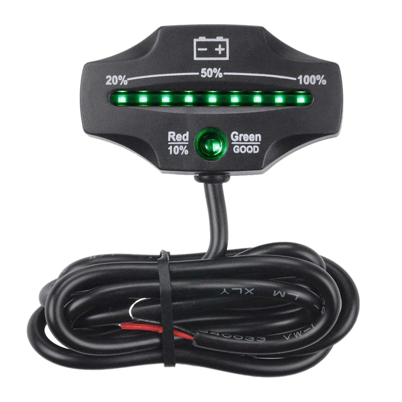 12V 24V LED Lead Acid Storage Battery Indicator Gauge Battery Level Monitor for Golf Carts Marine Motorcycle Truck Forklift
12V 24V LED Lead Acid Storage Battery Indicator Gauge Battery Level Monitor for Golf Carts Marine Motorcycle Truck Forklift