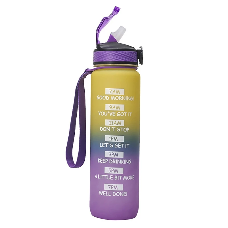 Мотивирующая спортивная бутылка воды из тритана для фитнеса, Женский кувшин для воды для спортзала, офиса, дома, улицы, спорта 
Мотивирующая спортивная бутылка воды из тритана для фитнеса, Женский кувшин для воды для спортзала, офиса, дома, улицы, спорта