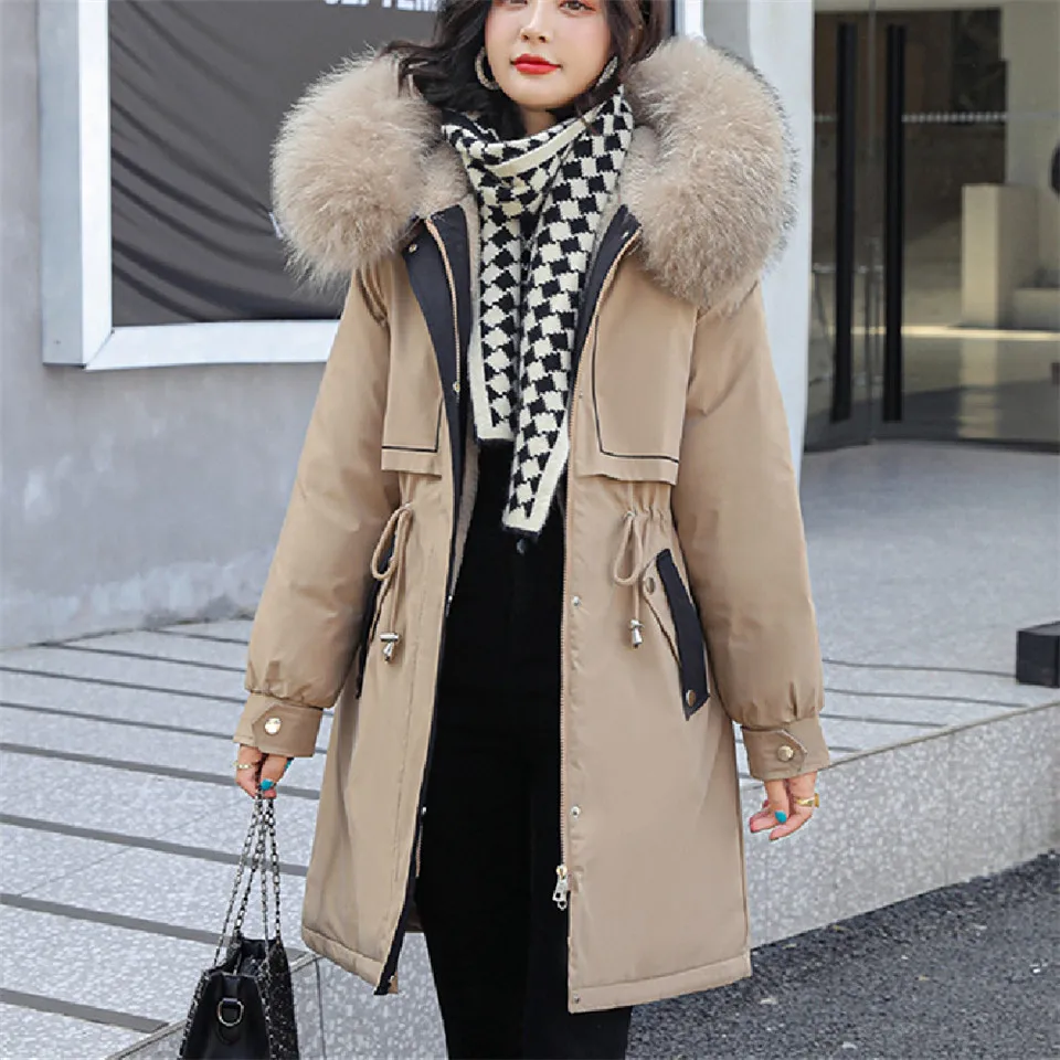 Winter Long Warm Fur Hooded Jacket Women Thicken Cotton Padded Coats Ladies Fleece Parka Jackets Outerwear Female
Winter Long Warm Fur Hooded Jacket Women Thicken Cotton Padded Coats Ladies Fleece Parka Jackets Outerwear Female