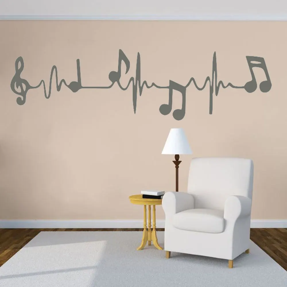 Music Notes Sign Creative Art Wall Decal for Living Room Bedroom Piano Electrocardiogram Background Wall Sticker CX167
Music Notes Sign Creative Art Wall Decal for Living Room Bedroom Piano Electrocardiogram Background Wall Sticker CX167
