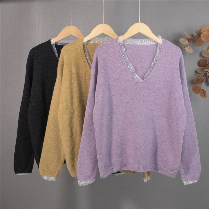 FMFSSOM 2021 Deep V-Neck Wild Warm Fashionable Vintage Pullovers Tops Women Autumn Winter Sweater Knitted Korean Fashion Sweater
FMFSSOM 2021 Deep V-Neck Wild Warm Fashionable Vintage Pullovers Tops Women Autumn Winter Sweater Knitted Korean Fashion Sweater