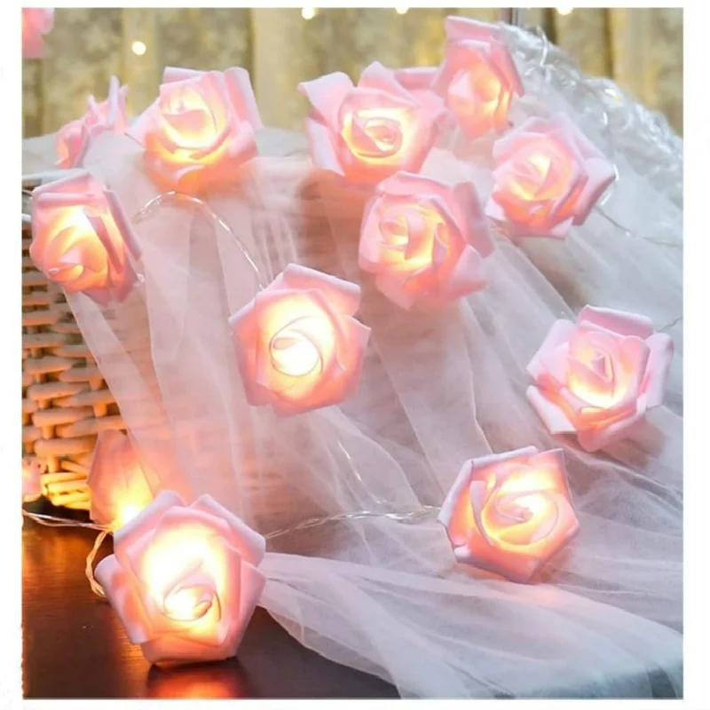 Rose LED String Lights Cute Leds Light for Indoor Ladies Wedding Garland Curtain Decoration Battery Power Cute Fairy Lamp Luces
Rose LED String Lights Cute Leds Light for Indoor Ladies Wedding Garland Curtain Decoration Battery Power Cute Fairy Lamp Luces