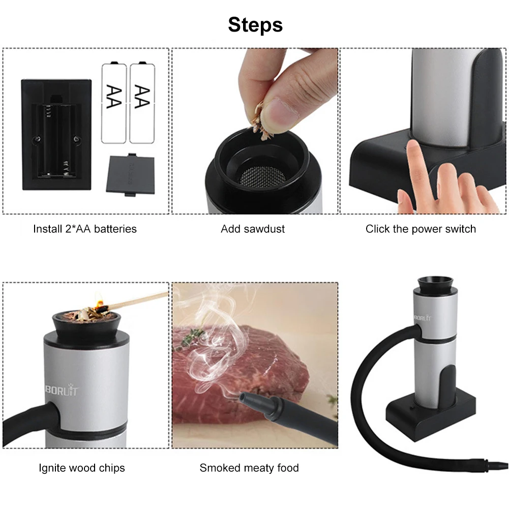 Handheld Cold Smoking Gun Cocktail Drink Smoker Electric Food and Drink Cocktail Smoker for BBQ Kitchen Tools
Handheld Cold Smoking Gun Cocktail Drink Smoker Electric Food and Drink Cocktail Smoker for BBQ Kitchen Tools