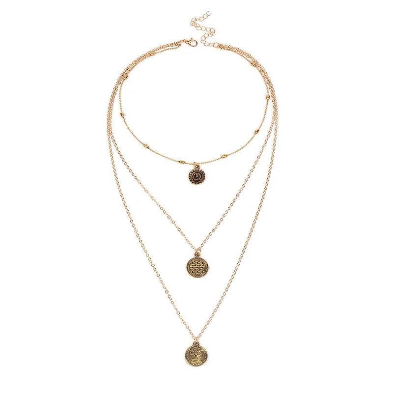 Japanese and Korean temperament fashion simple alloy portrait medal level Necklace popular street shooting fashionable
Japanese and Korean temperament fashion simple alloy portrait medal level Necklace popular street shooting fashionable