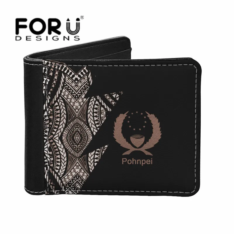 FORUDESIGNS Pohnpei Design Men's Wallets Fashion Short Bifold Wallet Polynesia Tribe Print Male Purse PU Card Holder Money Bags
FORUDESIGNS Pohnpei Design Men's Wallets Fashion Short Bifold Wallet Polynesia Tribe Print Male Purse PU Card Holder Money Bags