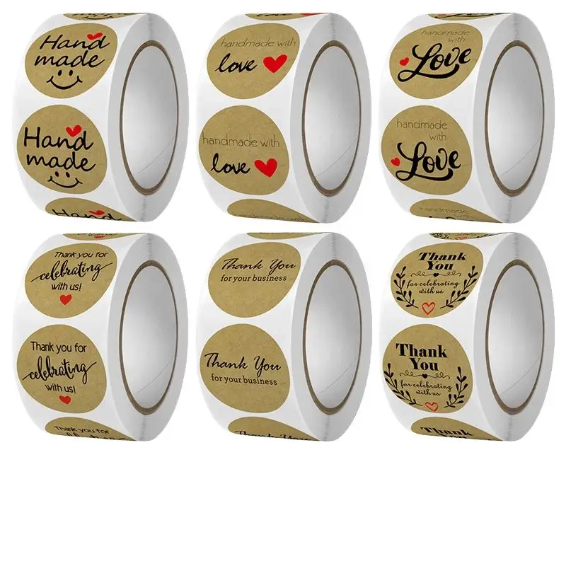 Primary Color Kraft Paper Self-adhesive Sealing Sticker Packaging Decoration Handwritten Lable Round Thank You
Primary Color Kraft Paper Self-adhesive Sealing Sticker Packaging Decoration Handwritten Lable Round Thank You